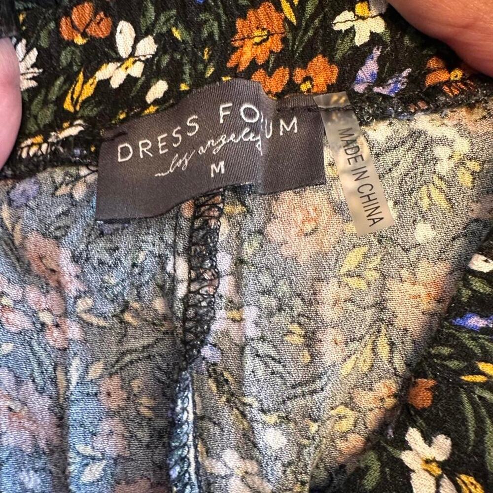 Dress forum black floral midi - Picture 3 of 4